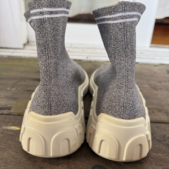 Miu Miu Textured Gray Boots - Picture 10 of 12